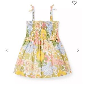Janie and Jack The Sienna Smocked Sundress Floral Dress with Smocked Bodice